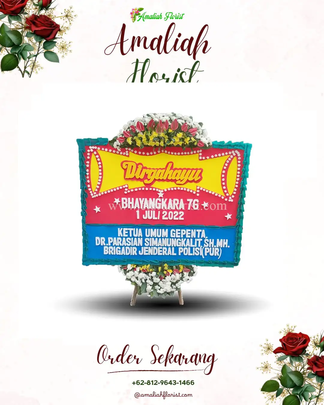 Papan Bunga HUT Ulang Tahun Senapelan